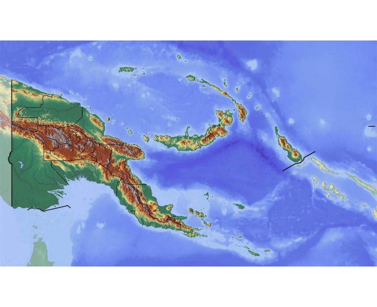 papua nueva guinea mapa topográfico
