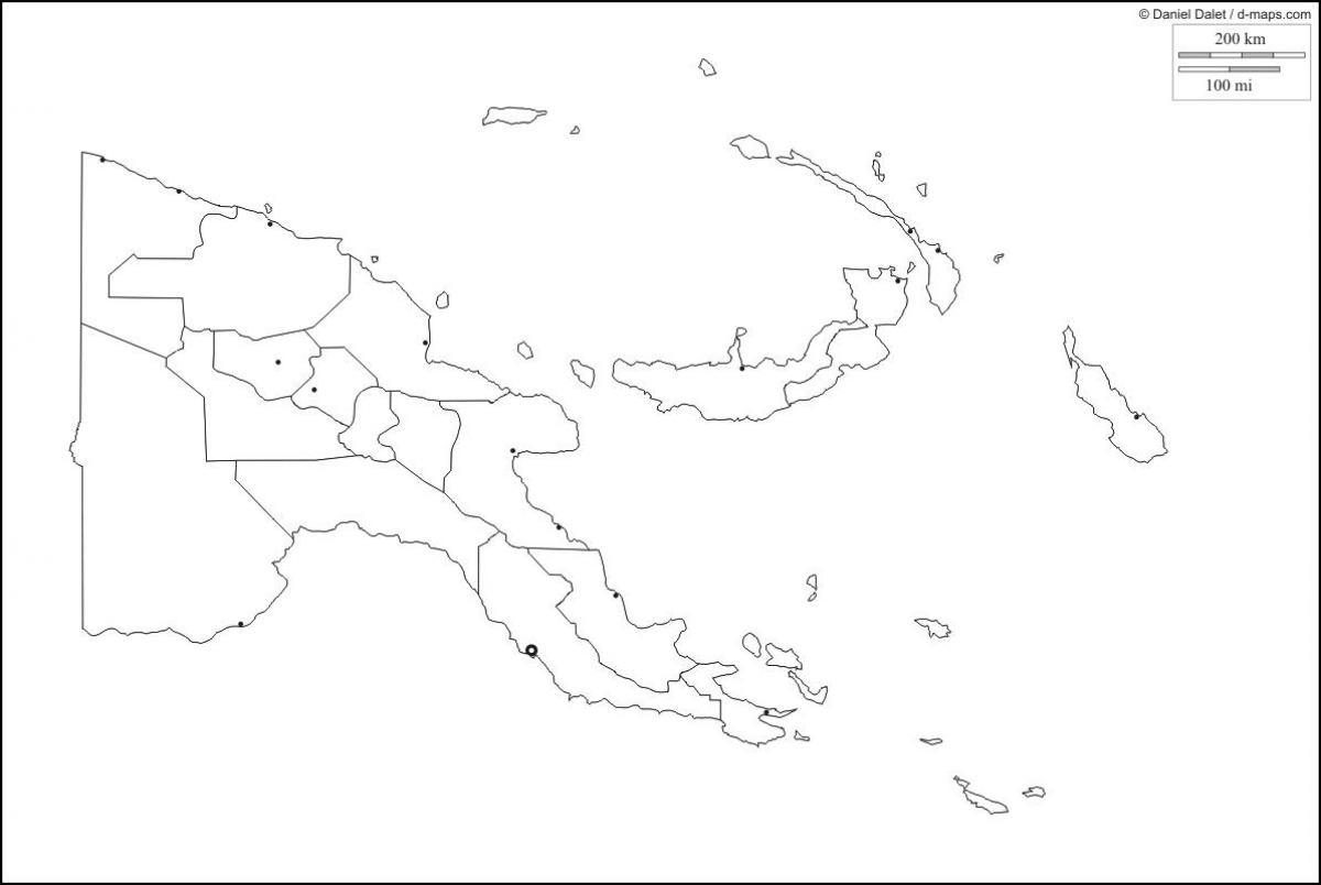 mapa de papúa nueva guinea mapa de contorno