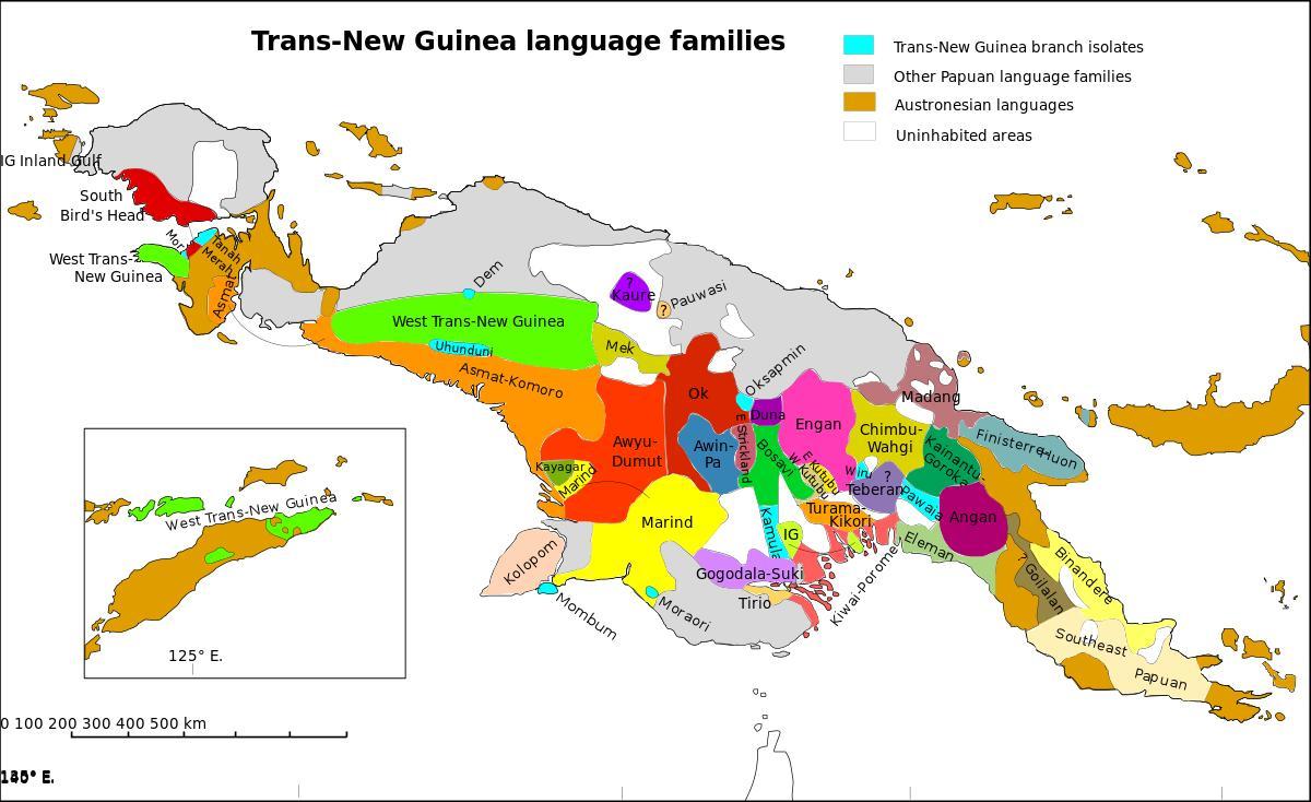 mapa de papúa nueva guinea idioma