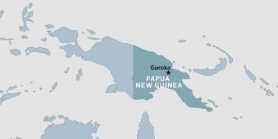 Mapa de goroka papúa nueva guinea
