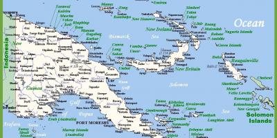 Papua nueva guinea en el mapa