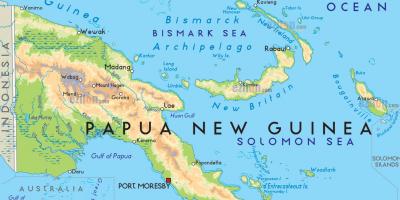 Mapa de port moresby, papúa nueva guinea