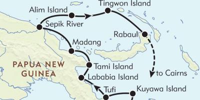 Mapa de rabaul papúa nueva guinea