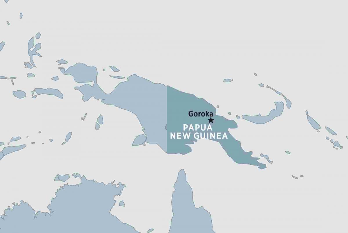 mapa de goroka papúa nueva guinea